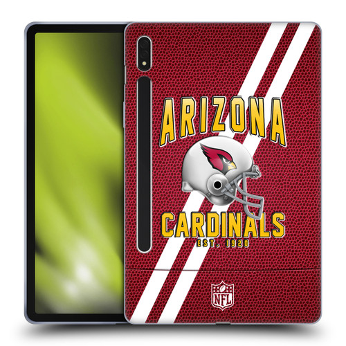 NFL Arizona Cardinals Logo Art Football Stripes Soft Gel Case for Samsung Galaxy Tab S8