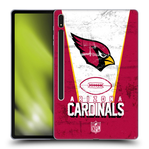 NFL Arizona Cardinals Logo Art Banner Soft Gel Case for Samsung Galaxy Tab S8 Plus