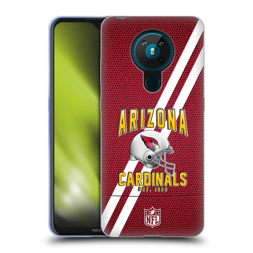 NFL Arizona Cardinals Logo Art Football Stripes Soft Gel Case for Nokia 5.3