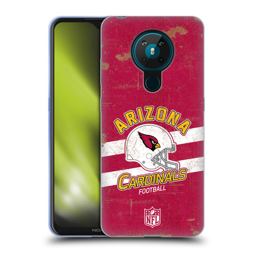 NFL Arizona Cardinals Logo Art Helmet Distressed Soft Gel Case for Nokia 5.3