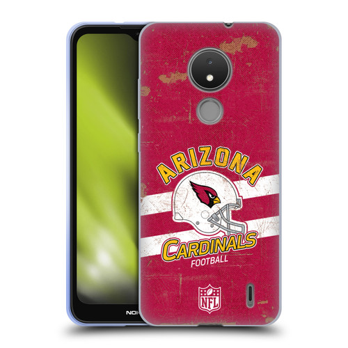 NFL Arizona Cardinals Logo Art Helmet Distressed Soft Gel Case for Nokia C21