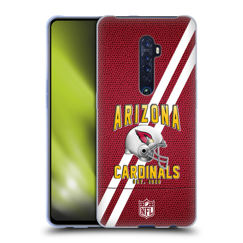 NFL Arizona Cardinals Logo Art Football Stripes Soft Gel Case for OPPO Reno 2