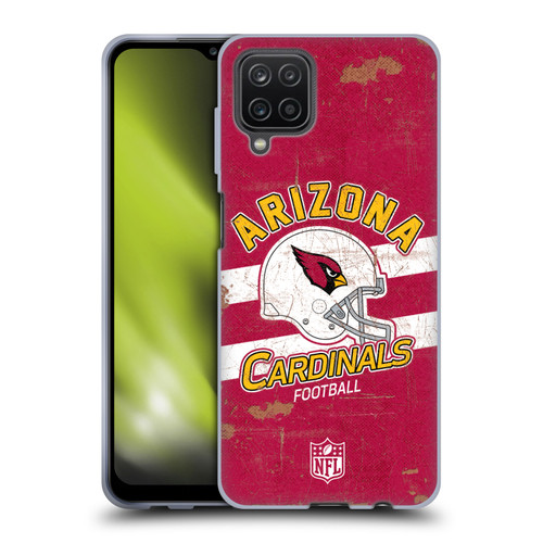 NFL Arizona Cardinals Logo Art Helmet Distressed Soft Gel Case for Samsung Galaxy A12 (2020)