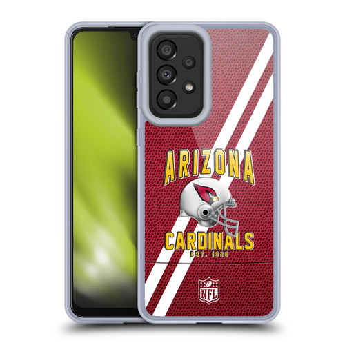NFL Arizona Cardinals Logo Art Football Stripes Soft Gel Case for Samsung Galaxy A33 5G (2022)