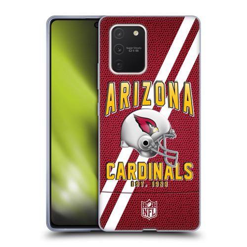 NFL Arizona Cardinals Logo Art Football Stripes Soft Gel Case for Samsung Galaxy S10 Lite