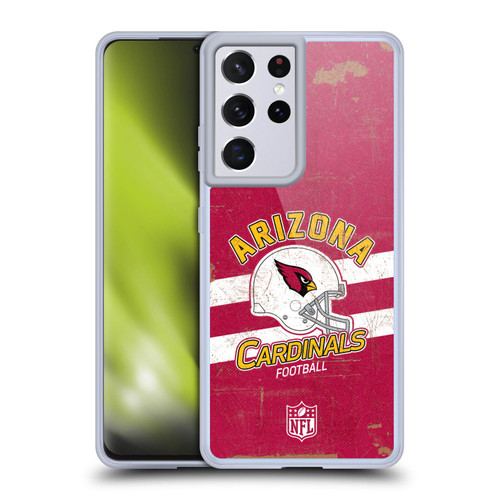 NFL Arizona Cardinals Logo Art Helmet Distressed Soft Gel Case for Samsung Galaxy S21 Ultra 5G