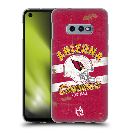 NFL Arizona Cardinals Logo Art Helmet Distressed Soft Gel Case for Samsung Galaxy S10e