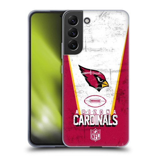 NFL Arizona Cardinals Logo Art Banner Soft Gel Case for Samsung Galaxy S22+ 5G