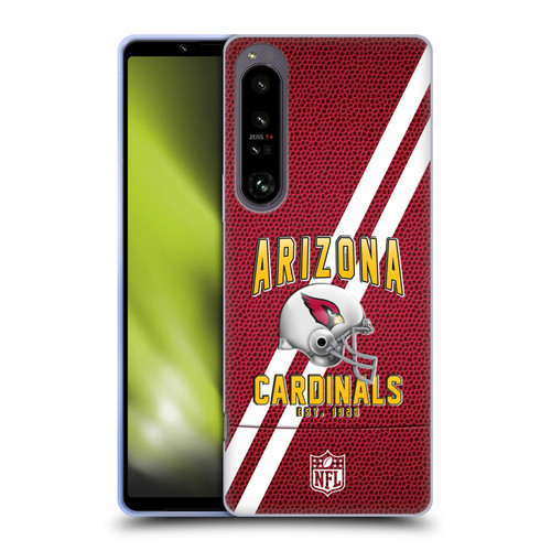 NFL Arizona Cardinals Logo Art Football Stripes Soft Gel Case for Sony Xperia 1 IV
