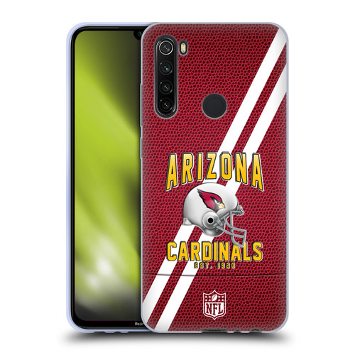 NFL Arizona Cardinals Logo Art Football Stripes Soft Gel Case for Xiaomi Redmi Note 8T