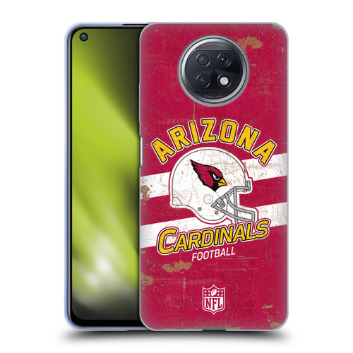 NFL Arizona Cardinals Logo Art Helmet Distressed Soft Gel Case for Xiaomi Redmi Note 9T 5G