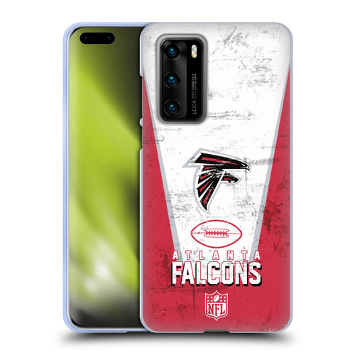 NFL Atlanta Falcons Logo Art Banner Soft Gel Case for Huawei P40 5G
