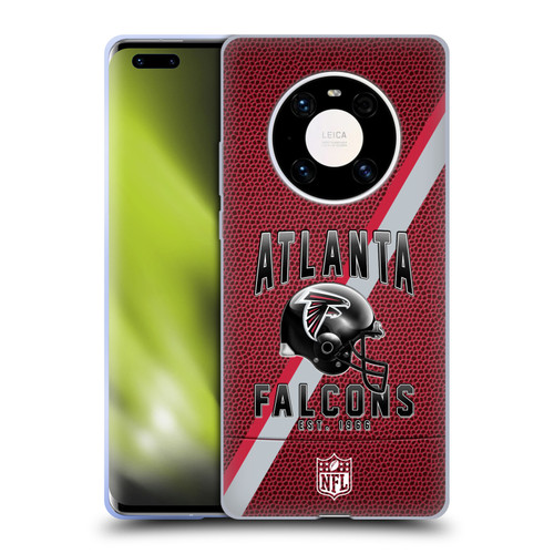 NFL Atlanta Falcons Logo Art Football Stripes Soft Gel Case for Huawei Mate 40 Pro 5G