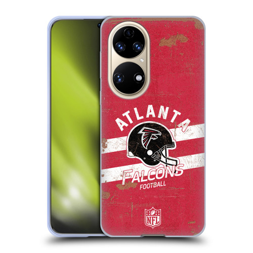 NFL Atlanta Falcons Logo Art Helmet Distressed Soft Gel Case for Huawei P50