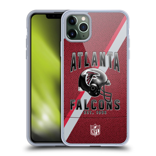 NFL Atlanta Falcons Logo Art Football Stripes Soft Gel Case for Apple iPhone 11 Pro Max