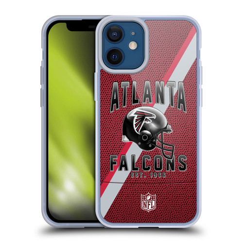 NFL Atlanta Falcons Logo Art Football Stripes Soft Gel Case for Apple iPhone 12 Mini