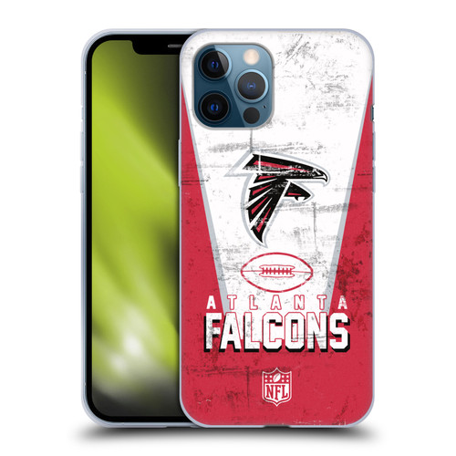 NFL Atlanta Falcons Logo Art Banner Soft Gel Case for Apple iPhone 12 Pro Max