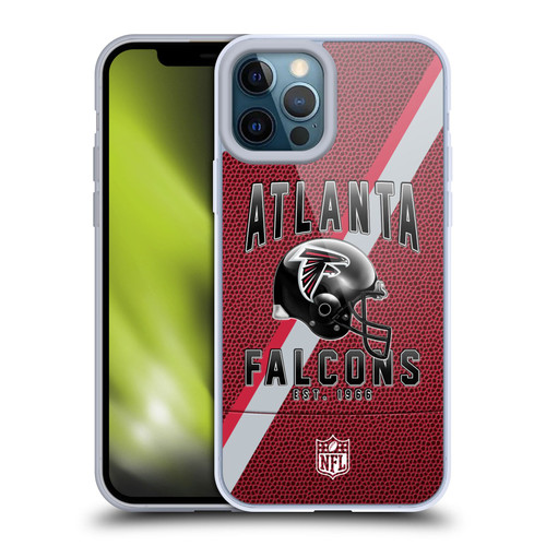 NFL Atlanta Falcons Logo Art Football Stripes Soft Gel Case for Apple iPhone 12 Pro Max