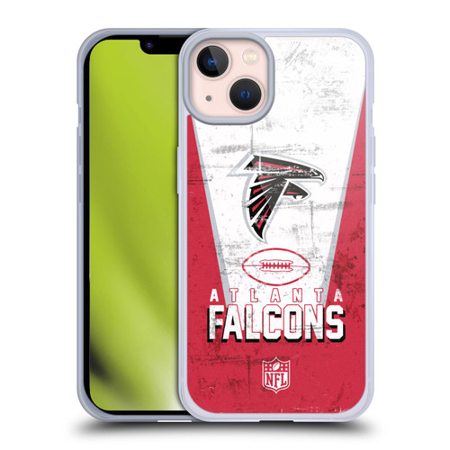 NFL Atlanta Falcons Logo Art Banner Soft Gel Case for Apple iPhone 13