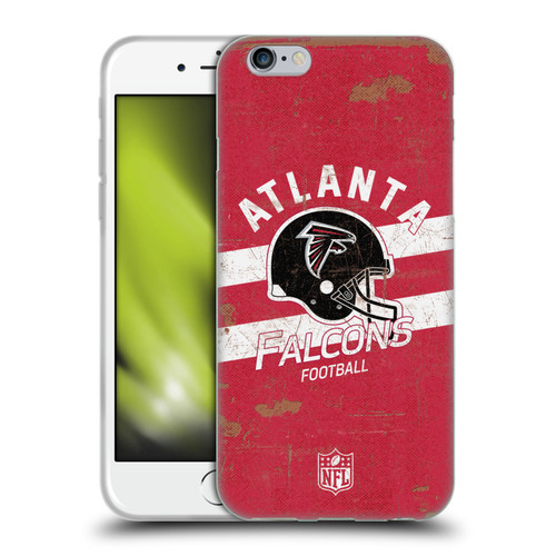 NFL Atlanta Falcons Logo Art Helmet Distressed Soft Gel Case for Apple iPhone 6 / iPhone 6s