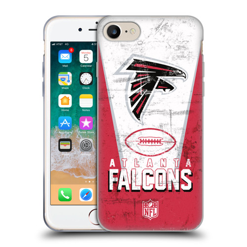NFL Atlanta Falcons Logo Art Banner Soft Gel Case for Apple iPhone 7 / 8 / SE 2020 & 2022