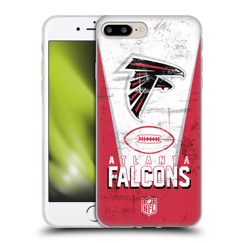 NFL Atlanta Falcons Logo Art Banner Soft Gel Case for Apple iPhone 7 Plus / iPhone 8 Plus