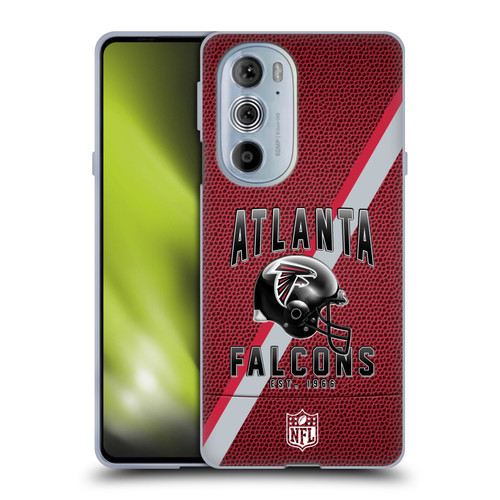 NFL Atlanta Falcons Logo Art Football Stripes Soft Gel Case for Motorola Edge X30