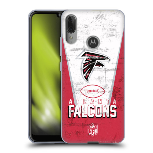 NFL Atlanta Falcons Logo Art Banner Soft Gel Case for Motorola Moto E6 Plus