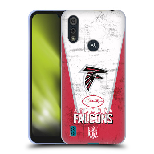 NFL Atlanta Falcons Logo Art Banner Soft Gel Case for Motorola Moto E6s (2020)