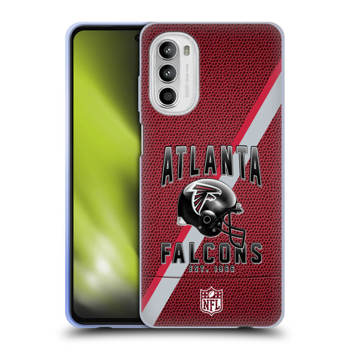 NFL Atlanta Falcons Logo Art Football Stripes Soft Gel Case for Motorola Moto G52
