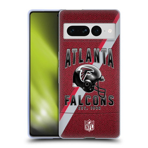 NFL Atlanta Falcons Logo Art Football Stripes Soft Gel Case for Google Pixel 7 Pro