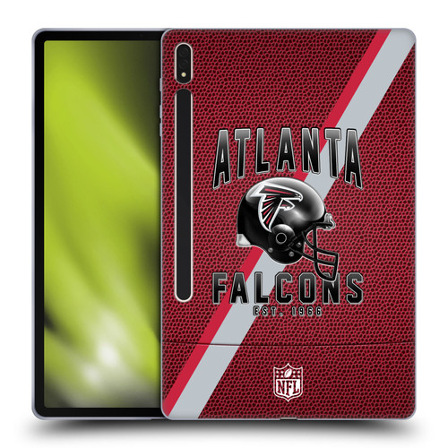 NFL Atlanta Falcons Logo Art Football Stripes Soft Gel Case for Samsung Galaxy Tab S8 Plus