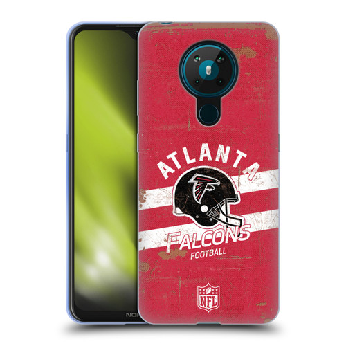 NFL Atlanta Falcons Logo Art Helmet Distressed Soft Gel Case for Nokia 5.3