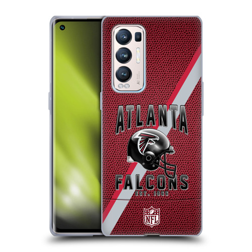 NFL Atlanta Falcons Logo Art Football Stripes Soft Gel Case for OPPO Find X3 Neo / Reno5 Pro+ 5G