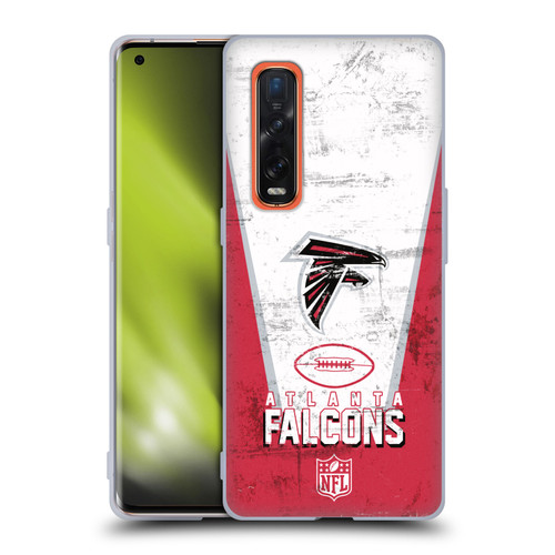 NFL Atlanta Falcons Logo Art Banner Soft Gel Case for OPPO Find X2 Pro 5G