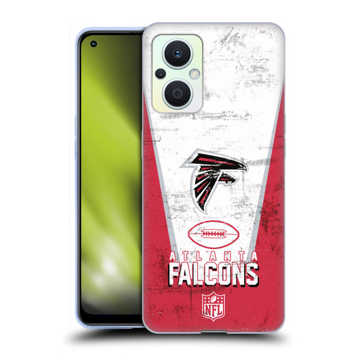 NFL Atlanta Falcons Logo Art Banner Soft Gel Case for OPPO Reno8 Lite