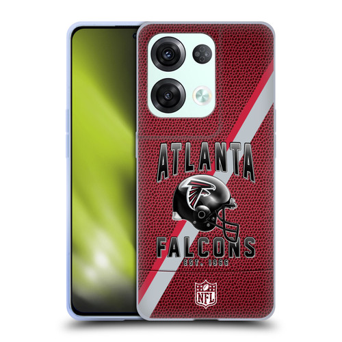 NFL Atlanta Falcons Logo Art Football Stripes Soft Gel Case for OPPO Reno8 Pro