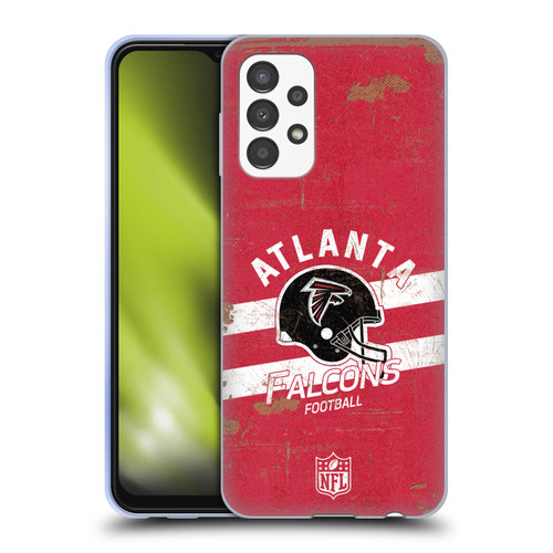 NFL Atlanta Falcons Logo Art Helmet Distressed Soft Gel Case for Samsung Galaxy A13 (2022)
