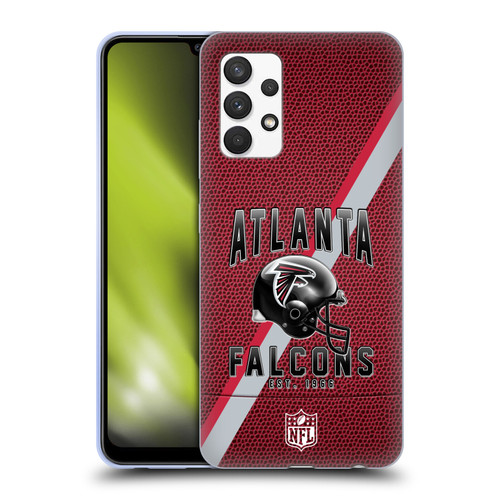 NFL Atlanta Falcons Logo Art Football Stripes Soft Gel Case for Samsung Galaxy A32 (2021)