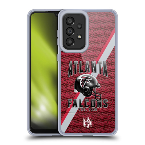NFL Atlanta Falcons Logo Art Football Stripes Soft Gel Case for Samsung Galaxy A33 5G (2022)