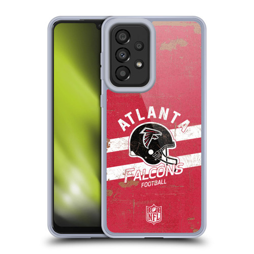 NFL Atlanta Falcons Logo Art Helmet Distressed Soft Gel Case for Samsung Galaxy A33 5G (2022)
