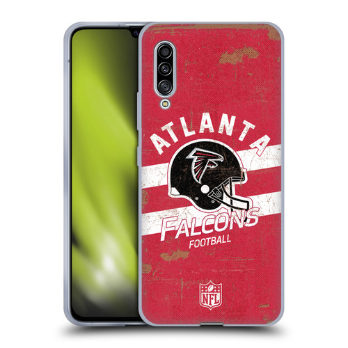 NFL Atlanta Falcons Logo Art Helmet Distressed Soft Gel Case for Samsung Galaxy A90 5G (2019)