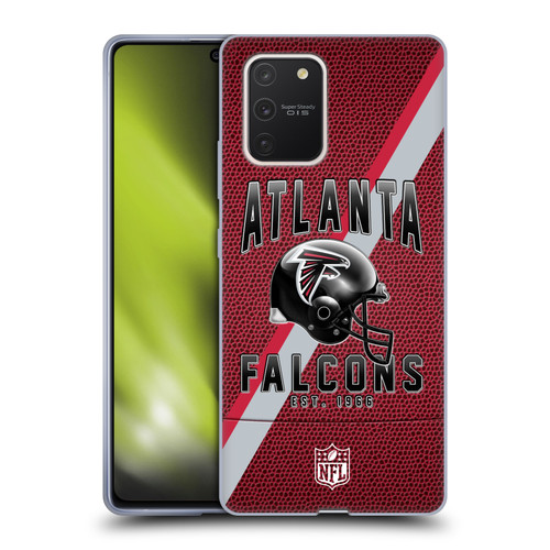 NFL Atlanta Falcons Logo Art Football Stripes Soft Gel Case for Samsung Galaxy S10 Lite