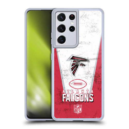 NFL Atlanta Falcons Logo Art Banner Soft Gel Case for Samsung Galaxy S21 Ultra 5G