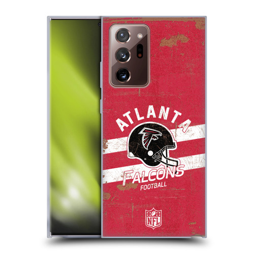 NFL Atlanta Falcons Logo Art Helmet Distressed Soft Gel Case for Samsung Galaxy Note20 Ultra / 5G