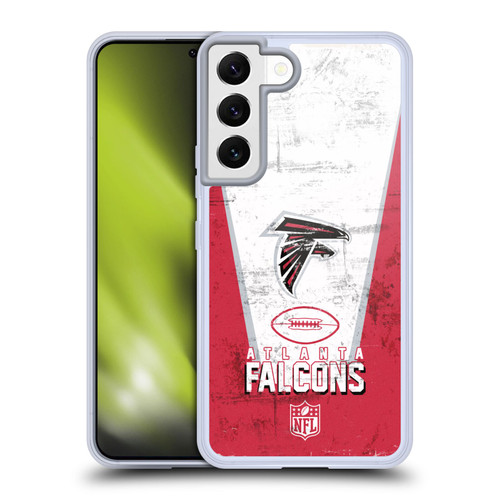 NFL Atlanta Falcons Logo Art Banner Soft Gel Case for Samsung Galaxy S22 5G
