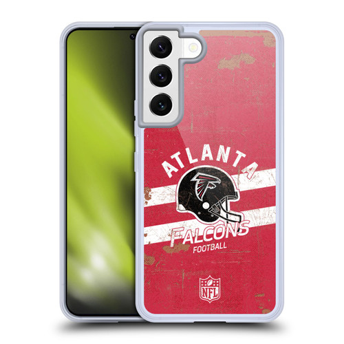 NFL Atlanta Falcons Logo Art Helmet Distressed Soft Gel Case for Samsung Galaxy S22 5G