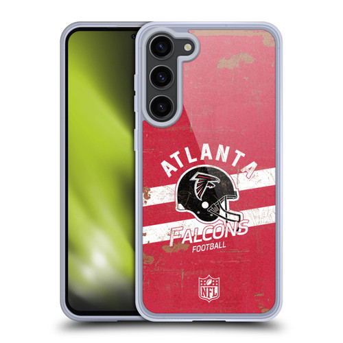 NFL Atlanta Falcons Logo Art Helmet Distressed Soft Gel Case for Samsung Galaxy S23+ 5G