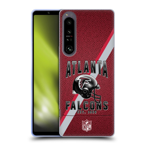 NFL Atlanta Falcons Logo Art Football Stripes Soft Gel Case for Sony Xperia 1 IV