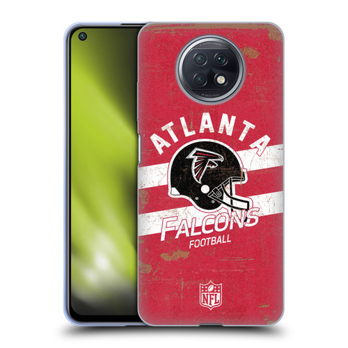 NFL Atlanta Falcons Logo Art Helmet Distressed Soft Gel Case for Xiaomi Redmi Note 9T 5G